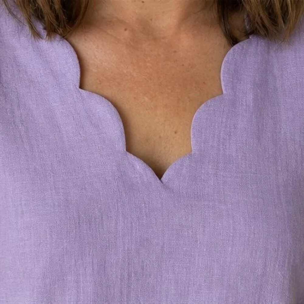 Lilac Pleated Blouse